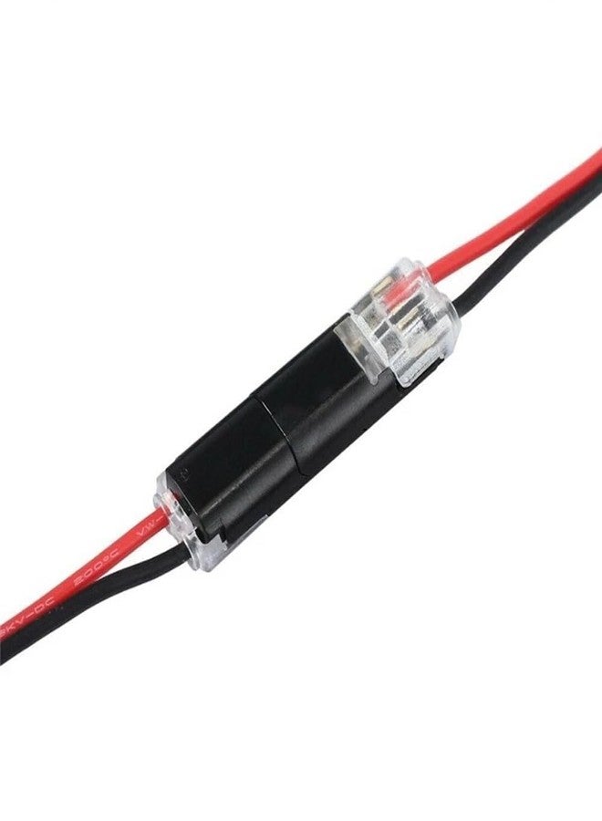 DROPOSALE 2 Pin 2 Way Universal Compact No-Wire-Stripping Toolless Spring Wire Connectors, Quick Splice Universal Wire Wiring Connector Black Color Pack Of 12 (Modern) - Image 5